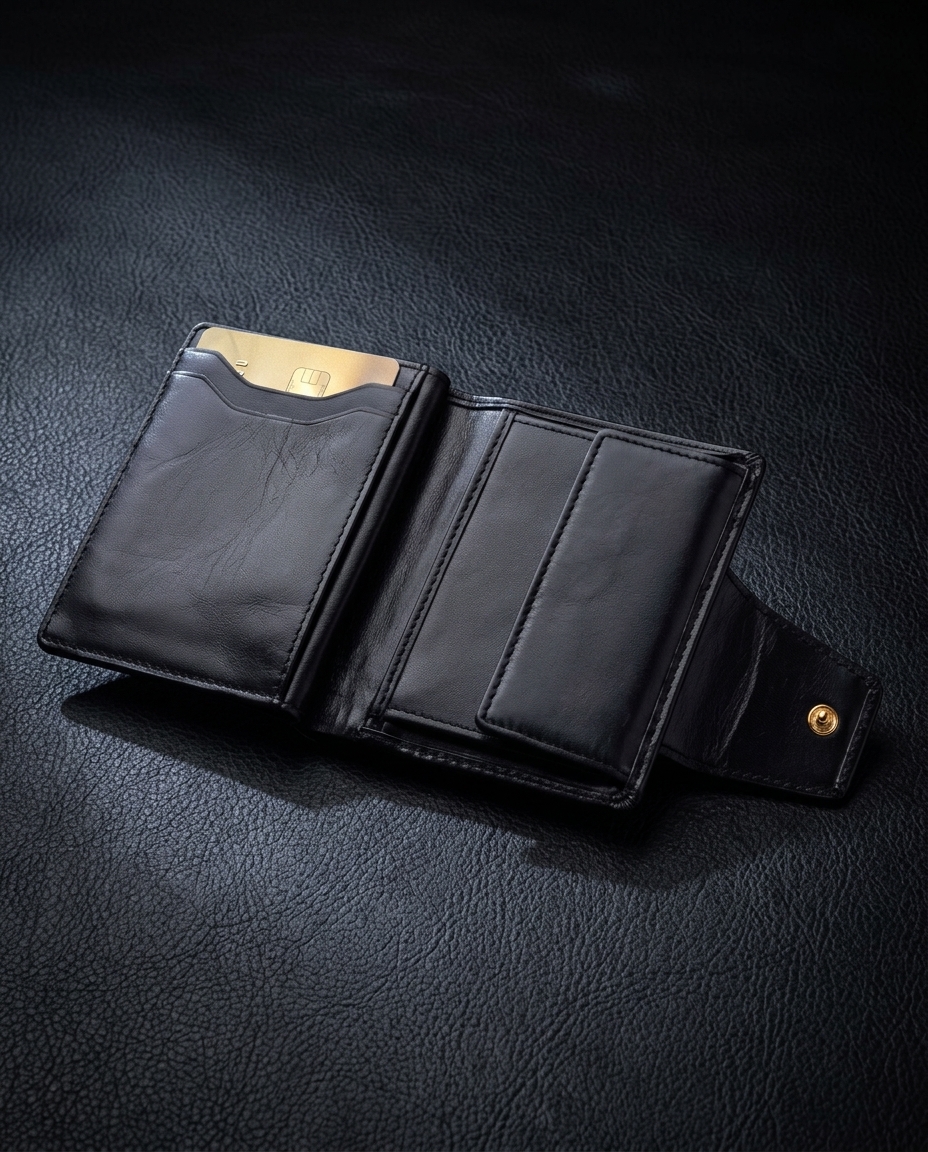 Givony RFID+NFC Leather Safety Wallet